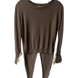 Phillip Lim Sweater Womens S Wool Cashmere Ruffle Sleeve Tails Pullover Coquette